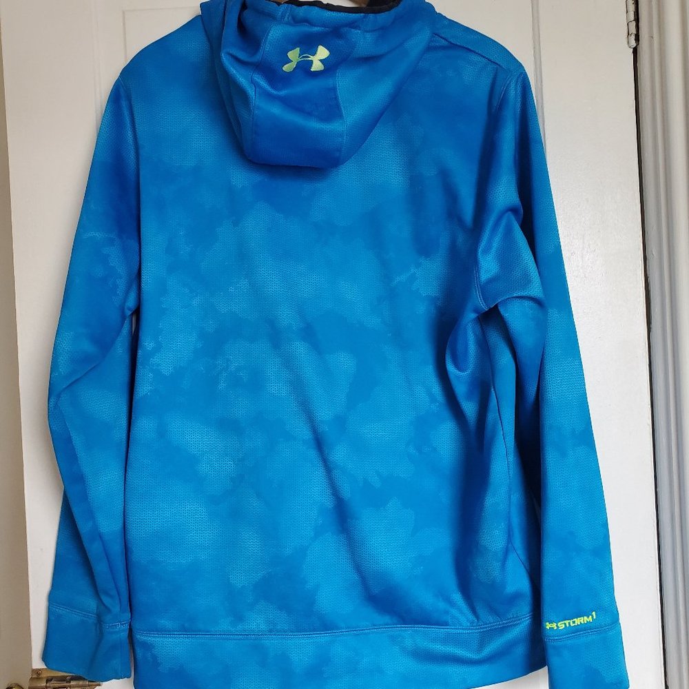 Under Armour Men's Medium Blue Big Logo  Sweatshirt Hoodie - Picture 2 of 6